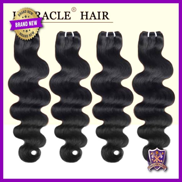 Body Wave Human Hair Extensions 4 Bundles 20-26 Inch Brazilian Virgin Hair